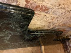 Green Marble Counter Top, Fluted Sink Hole, Double Beveled Edge, sku: 033593