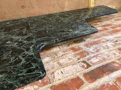 Green Marble Counter Top, Fluted Sink Hole, Double Beveled Edge, sku: 033593