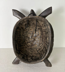 Baoule Tribal Mask, Turtle, Wood, Sku: 032694