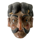Guatemalan Folk Mask, Hand Painted, Hand Carved