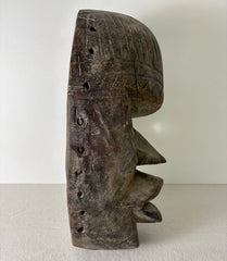 African Tribal Mask, Wood, Hand Carved, Primitive