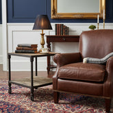 RH End Table, The Royal Dutch Line, Rustic, Iron Frame, Casters, sku: 033611