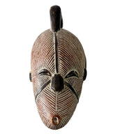 Vintage Songye Mask, Wood, Hand Carved, Primitive