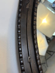 Wall Mirror, Round, Bronze, Iron Frame, Rustic, Large, Sku: 033612