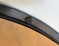 Wall Mirror, Round, Bronze, Iron Frame, Rustic, Large, Sku: 033612