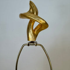 Kathy Ireland Brand Table Lamp, Lucite and Matte Gold Spiral Design, Sku: 033618