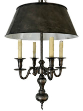 Visual Comfort 4 arm French Bouillotte Chandelier with metal shade