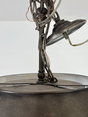 Visual Comfort 4 arm French Bouillotte Chandelier with metal shade