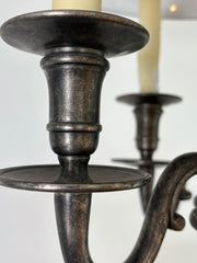 Visual Comfort 4 arm French Bouillotte Chandelier with metal shade