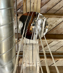 Kalco Lighting, Hanging Light, Pendant Light with Ribbed Knots Five Glass Shades