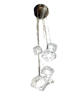 Kalco Lighting, Hanging Light, Pendant Light with Ribbed Knots Five Glass Shades, sku: 031866