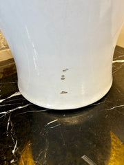 Table Lamp, Tall and Large, Ceramic, Pearl White, Gin Jar Shape