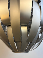 Valley Isle Lighting Pendant Designed by Max Sauze "Ribbon" Matte Silver Finish, Metal, sku: 033643