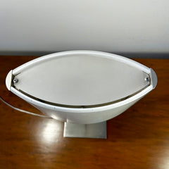 Table Lamp, Contemporary, Composite Shade, Brushed Nickel Frame, Stand