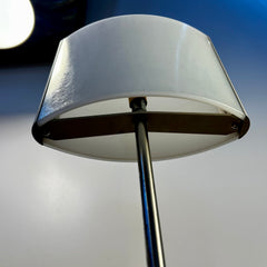 Table Lamp, Contemporary, Composite Shade, Brushed Nickel Frame, Stand