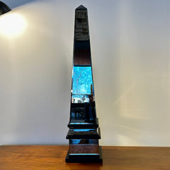 Howard Elliot Collection Obelisk, Large Mirrored Beveled Smoked Glass