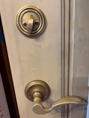 Door with Hardware, Notty Alder, Grey Wash, Sku: 033658