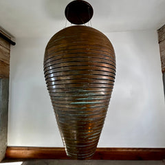 Beehive Copper Hanging Light, Extra Large, Contemporary