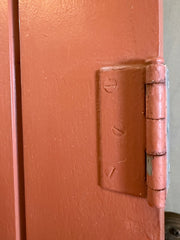 Door, Wood Frame, Glass, Ornate Brass Face Plate, Sku: 033659