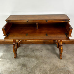 Century, Secretary Style Desk, Hinged Top Opens to Compartment Storage, 55" w x 24" d x 38" h