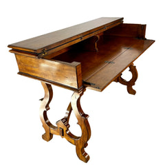 Century, Secretary Style Desk, Hinged Top Opens to Compartment Storage, 55" w x 24" d x 38" h