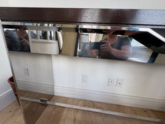 Long Wood and Chrome Console Table Sku 032774