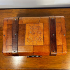 Wesley & Bober, Inc. Humidor, Cigar Case, Leather Wrapped, sku: 031924