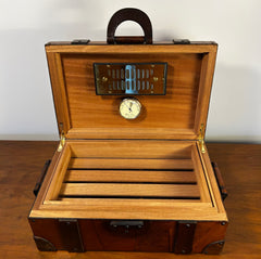 Wesley & Bober, Inc. Humidor, Cigar Case, Leather Wrapped, sku: 031924