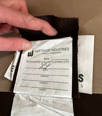 Westwood Industries Leather Sofa with Velvet Cushions, Sku: 031984