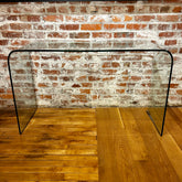 Fiam Angelo Cortesi Curved Glass Desk Table