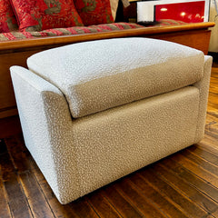 Elisa Carlucci Quintus Camille Ottoman, Cream Upholstery