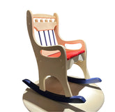 New! Child's Wood Rocker, Multi-Color, Hand Crafted