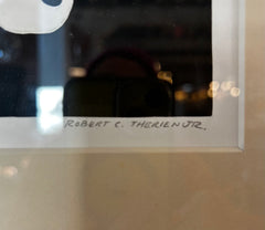 Robert C. Therien Original Art, "Echoes Orchid" Watercolor, Framed and Matted