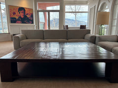 Bamboo Coffee Table, Extra Large, Square, Dark Stained, Sku: 032795