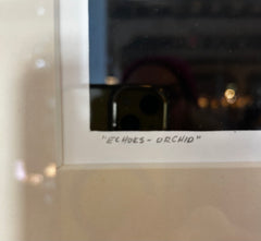 Robert C. Therien Original Art, "Echoes Orchid" Watercolor, Framed and Matted