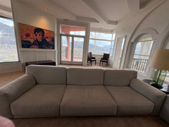 Sectional Sofa, Three Piece, Adjustable Gliding Seats, Gray