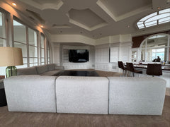 Sectional Sofa, Three Piece, Adjustable Gliding Seats, Gray