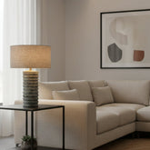 Wood Base Table Lamp With Barrel Shade, sku: 032801