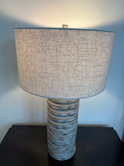 Wood Base Table Lamp With Barrel Shade, sku: 032801