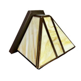 Wall Light, Sconce, Craftsman Style, Stained Glass, Pyramid Shape