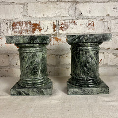 Decorative Crafts, Inc. Handcrafted Bookends, Green Marble Columns