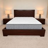 King Size Brown Suede Leather Cross Stitch Bed Frame, sku: 032814
