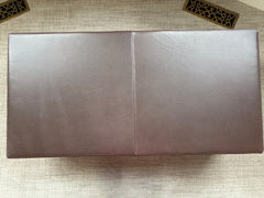 Brown Leather Bench/Ottoman, sku: 032752