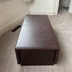 Brown Leather Bench/Ottoman, sku: 032752