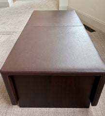 Brown Leather Bench/Ottoman, sku: 032752