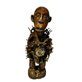 Nail Power Human Figure from Kongo Society, Wood, Nails, Vintage