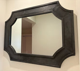 Rectangle Wall Mirror with Cut-outs, Wood & Metal Frame, Rustic, sku: 032808