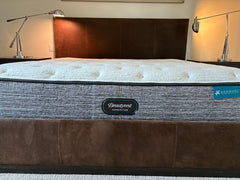 King Bed, Split Leather Head Rest, Brown, sku: 032835