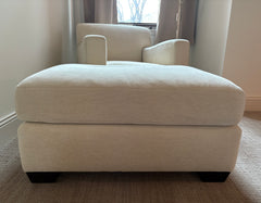 Lounge Chair Ottoman Set, Swivel, Creme Upholstery, Sku: 032813