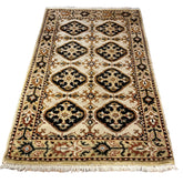 Area Rug, Wool, Cream, Tan, Charcoal,